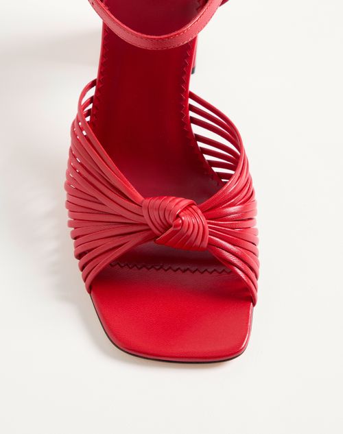 Valentino Garavani - Annet Kidskin Sandal 90mm - Coral - Woman - Sandals